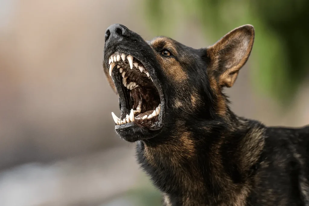 Aggressive German Shepherd