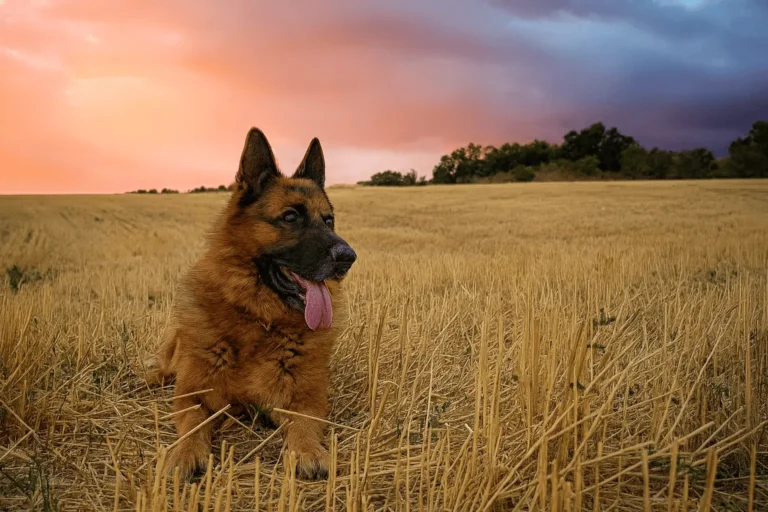 German Shpeherd in a farm