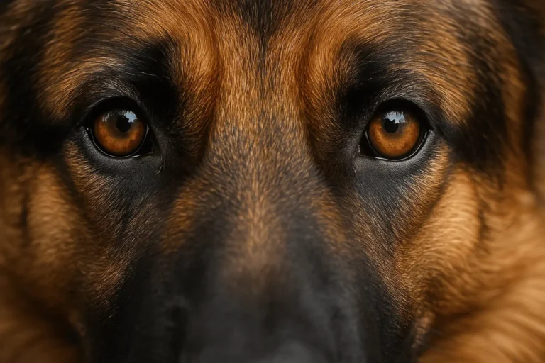 German shepherd eyes